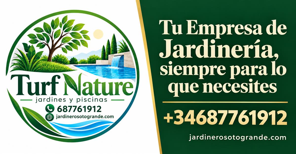 Turf Nature. Tu Empresa de Jardinería, siempre para lo que necesites. +34687761912